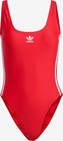 Maillot de bain 'Adicolor 3-Stripes' ADIDAS ORIGINALS en rouge : devant