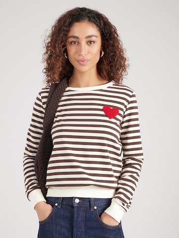 Hailys Sweatshirt 'Ne44va' in Braun: Vorderseite