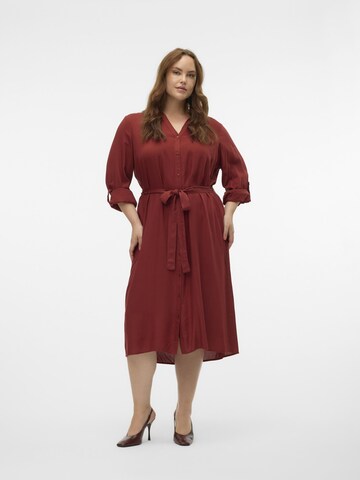 Vero Moda Curve Blusekjole 'BUMPY' i brun