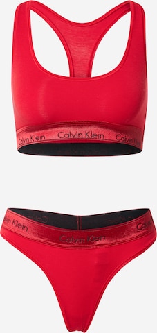 Bustier Ensemble de linge Calvin Klein Underwear en rouge : devant