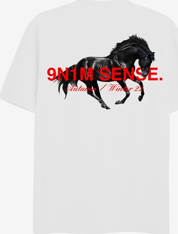 9N1M SENSE Shirt 'Mustang' in Wit