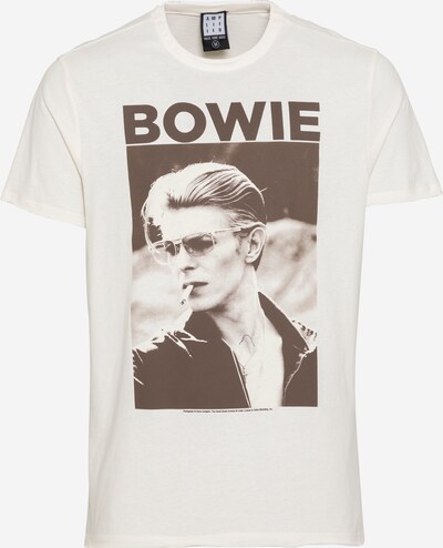 AMPLIFIED T-Shirt 'DAVID BOWIE CIGARETTE' en taupe / blanc, Vue avec produit