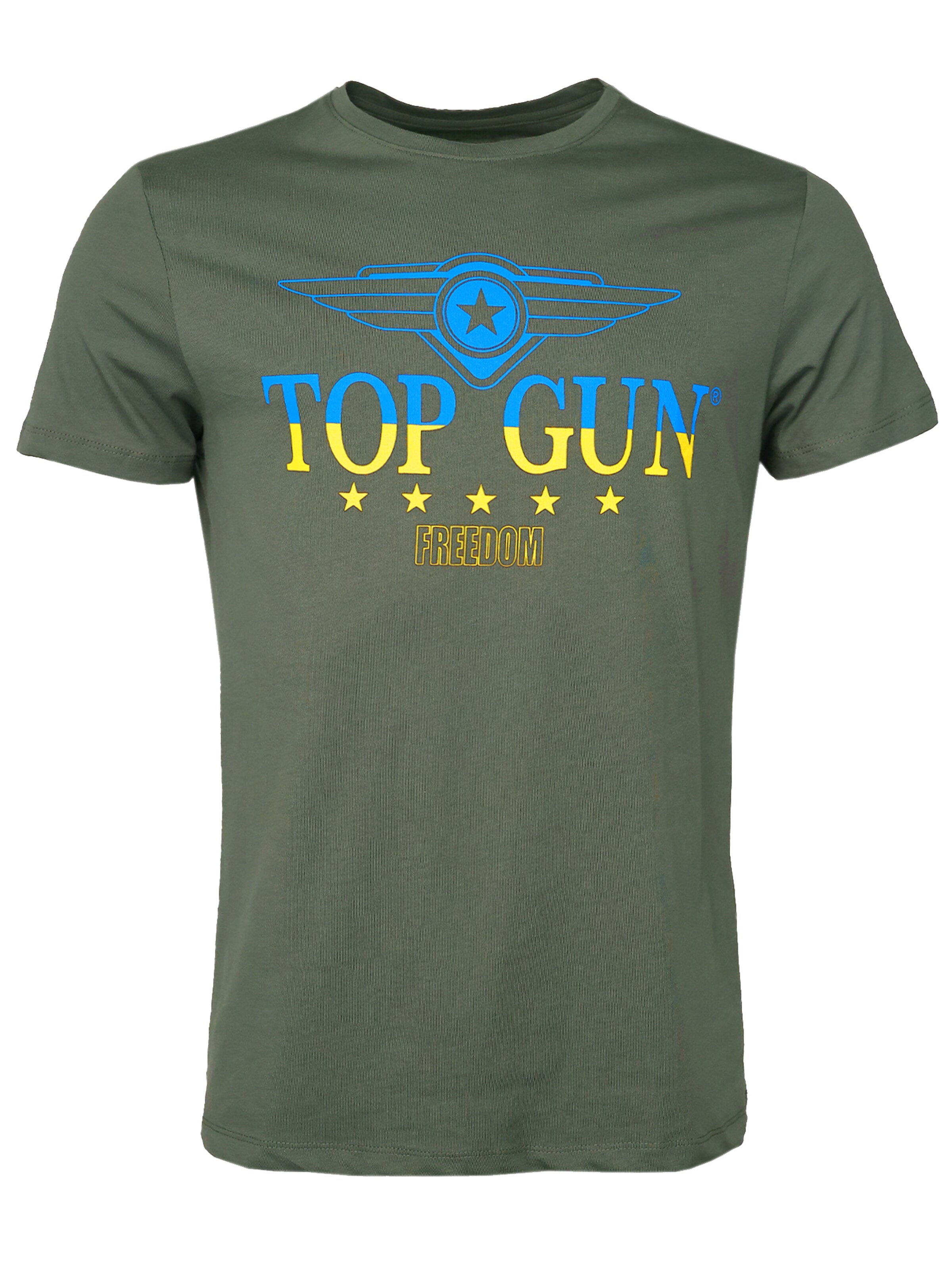 TOP GUN Shirt ' TG22011 ' in Green: front
