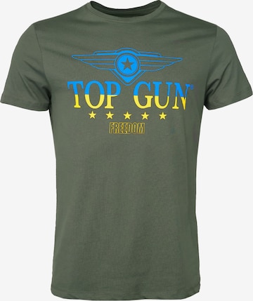 TOP GUN Shirt ' TG22011 ' in Groen: voorkant