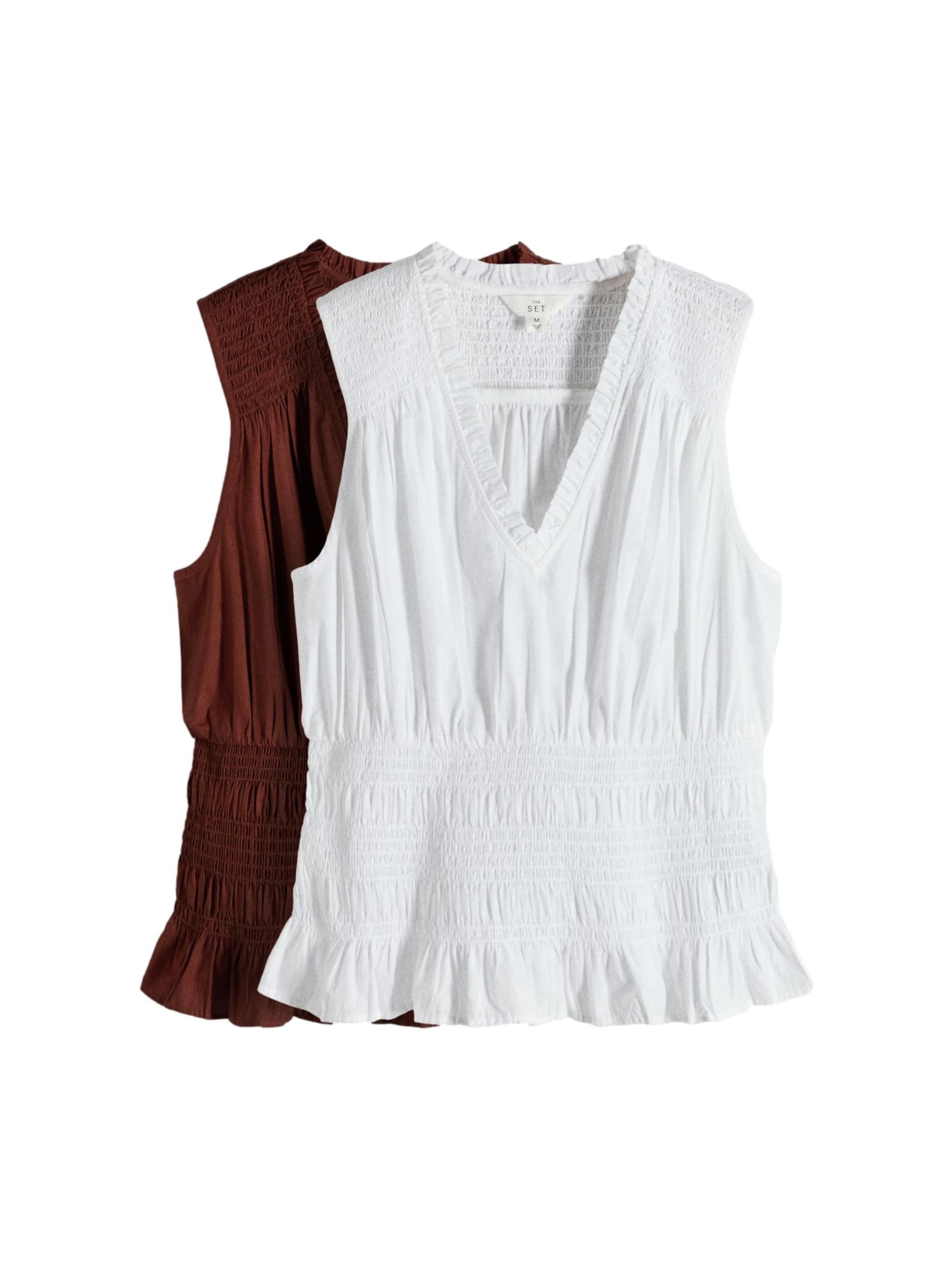 The Set Top in XS in Chestnut brown / White, Item view