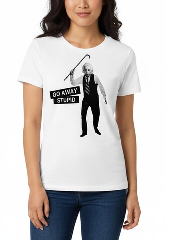 MAKAYA Shirt 'Go Away..' in White