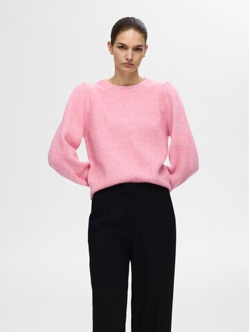 Pull-over 'SLFLulu' SELECTED FEMME en rose : devant