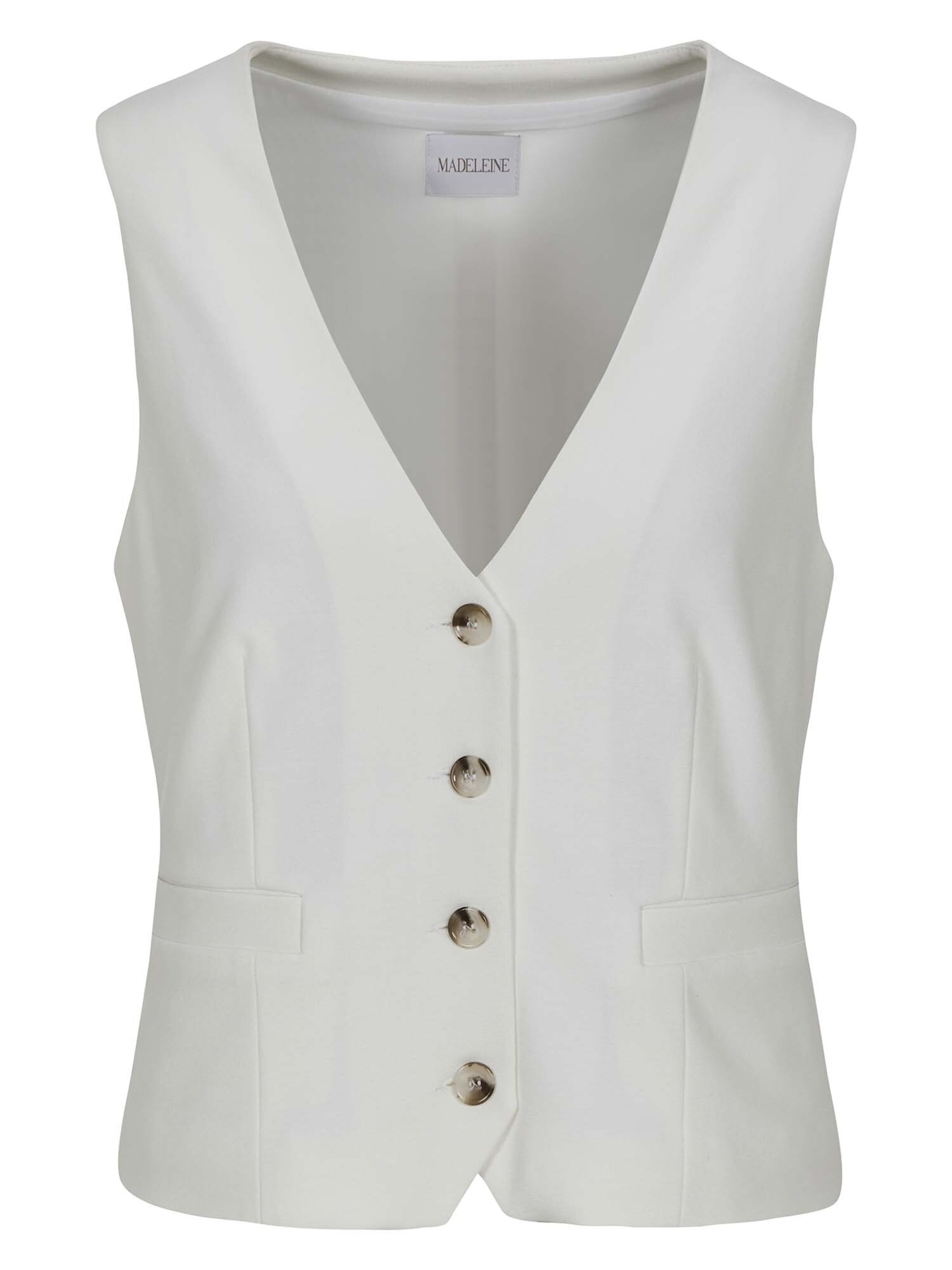 Gilet MADELEINE en blanc : devant