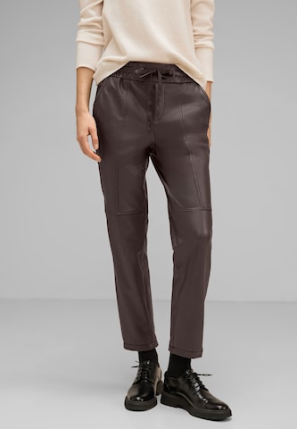 STREET ONE Loose fit Pants in Brown: front