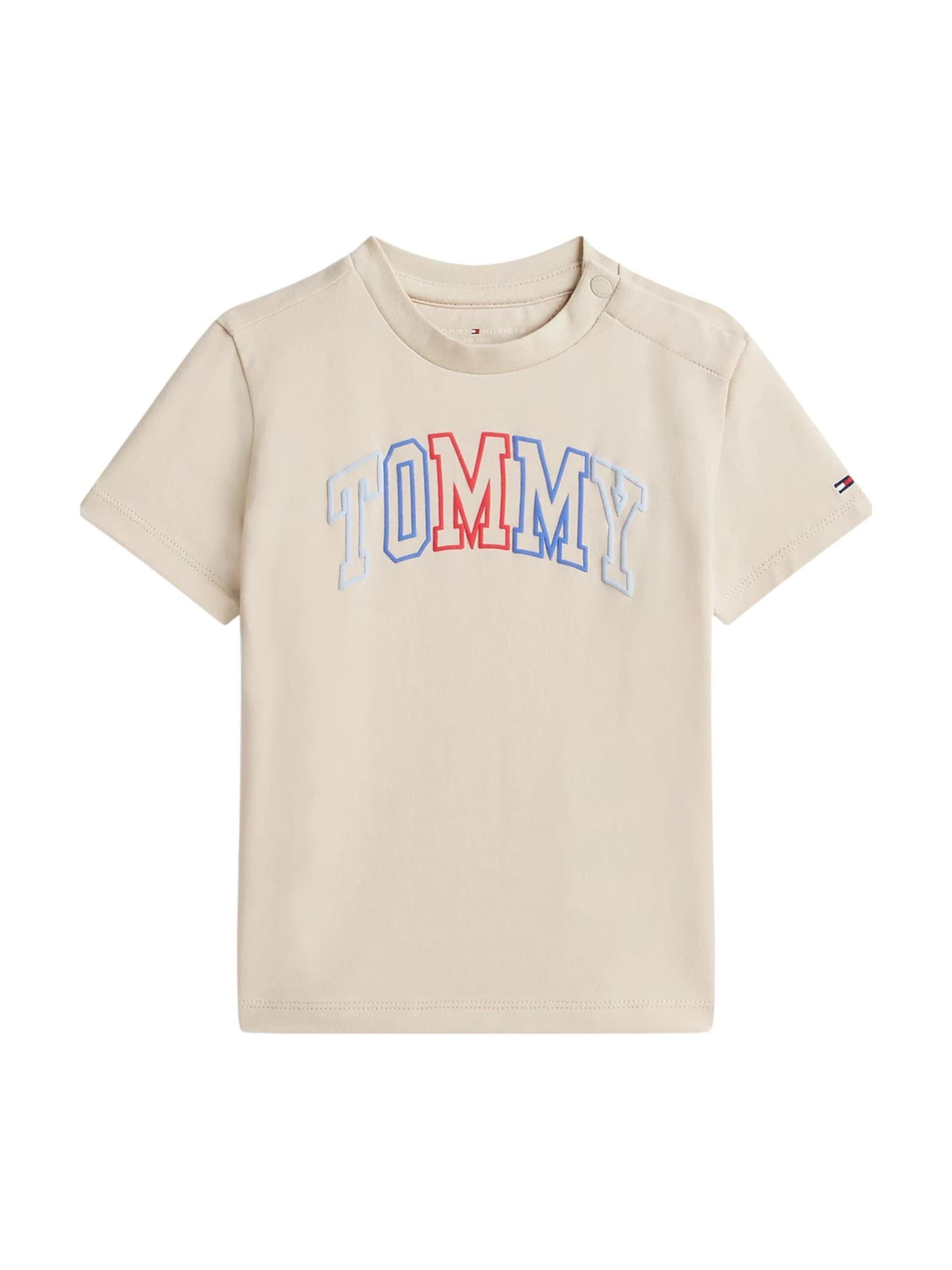T-Shirt Tommy Hilfiger Kids en beige : devant