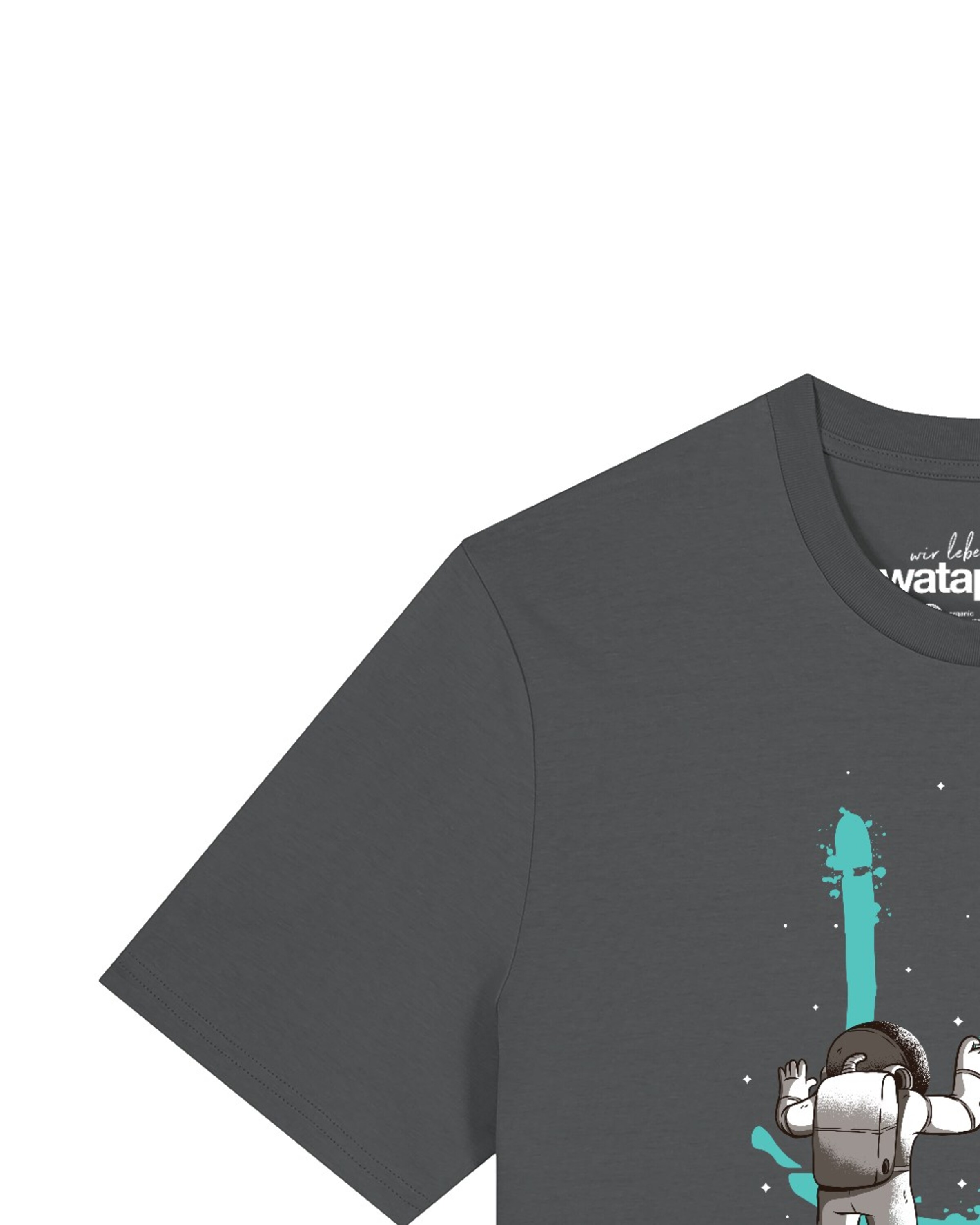 T-Shirt 'Graffiti Astronaut ' Watapparel en gris