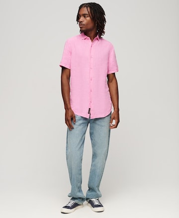 Superdry Comfort Fit Hemd in Pink