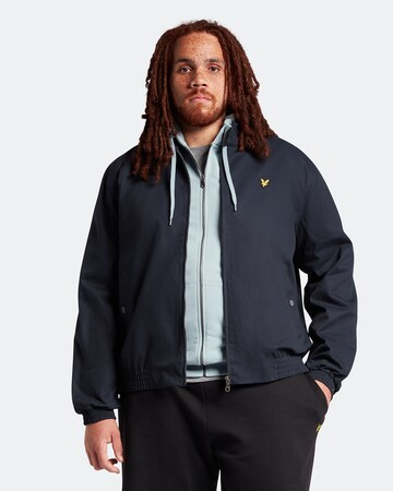 Lyle & Scott Men Plus Zip-Up Hoodie in Blue: front