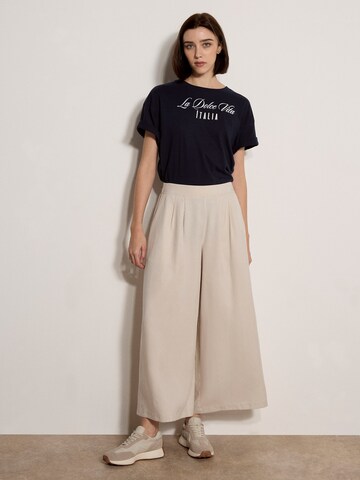 Apricot Wide Leg Slub Linen Wide-Leg Trousers ' ' in Beige