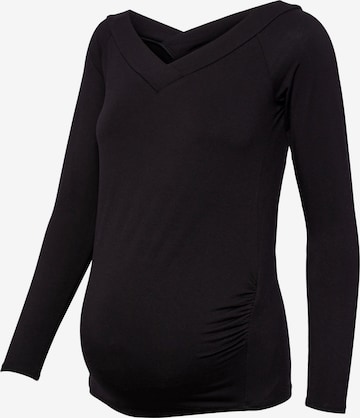 Pieces Maternity Shirt in Black: front