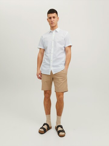 JACK & JONES Úzky strih Košeľa 'JWHSUMMER' - Biela