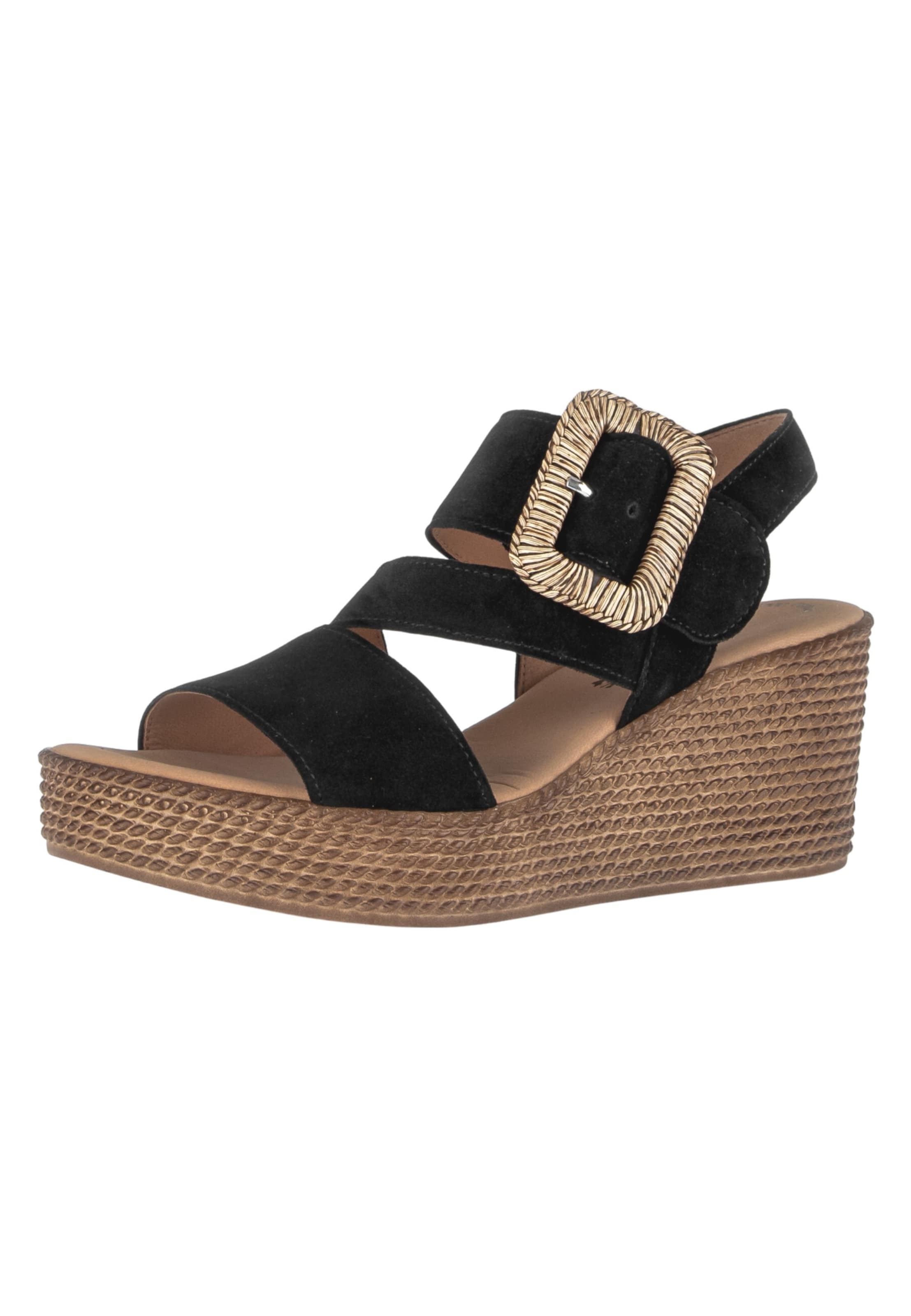 Sandales GABOR en noir : devant