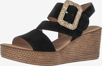 Sandales GABOR en noir : devant