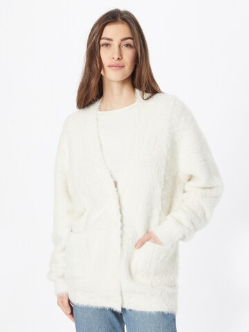 WEEKDAY Knit Cardigan 'Ally' in White: front