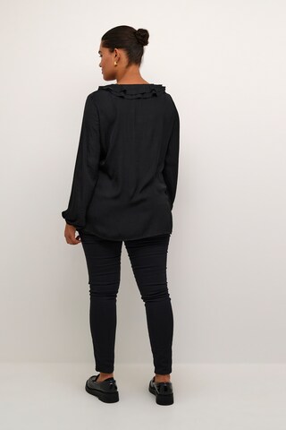 KAFFE CURVE Blouse 'KC Cassa' in Zwart