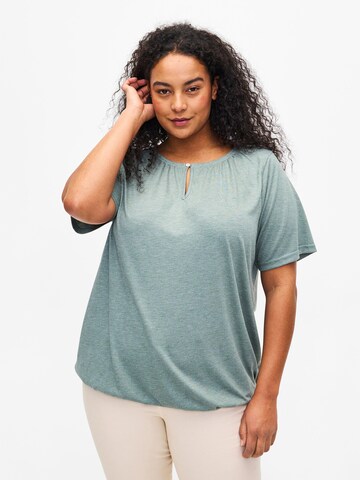 Zizzi Blouse 'VLONE' in Green: front