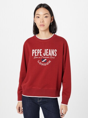 Pepe Jeans Sweatshirt 'Charline' i röd: framsida