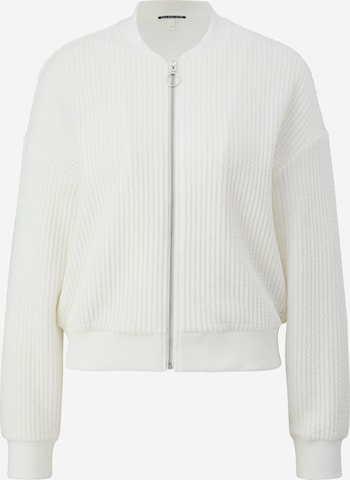 QS Sweat jacket in White: front