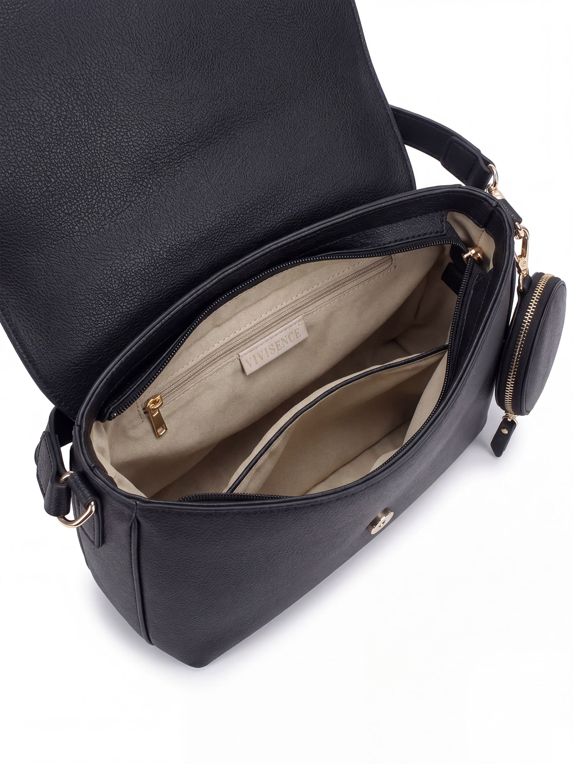 Vivisence Schultertasche 'T0024'‌‌‌‌‌‌ in Schwarz