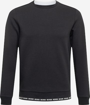 Sweat-shirt 'Salbo' BOSS Green en noir : devant