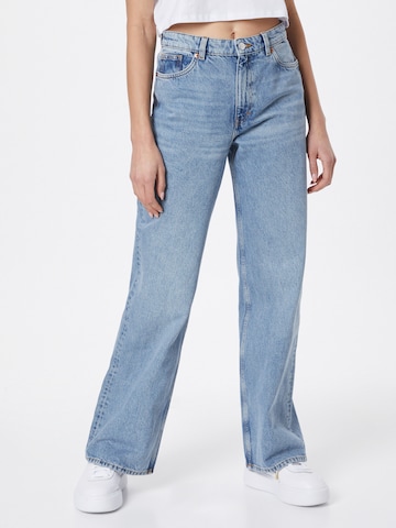 Monki Wide leg Jeans in Blauw: voorkant