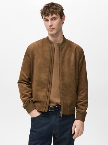 MANGO MAN Kurtka przejściowa 'Bero' w kolorze brązowy: przód