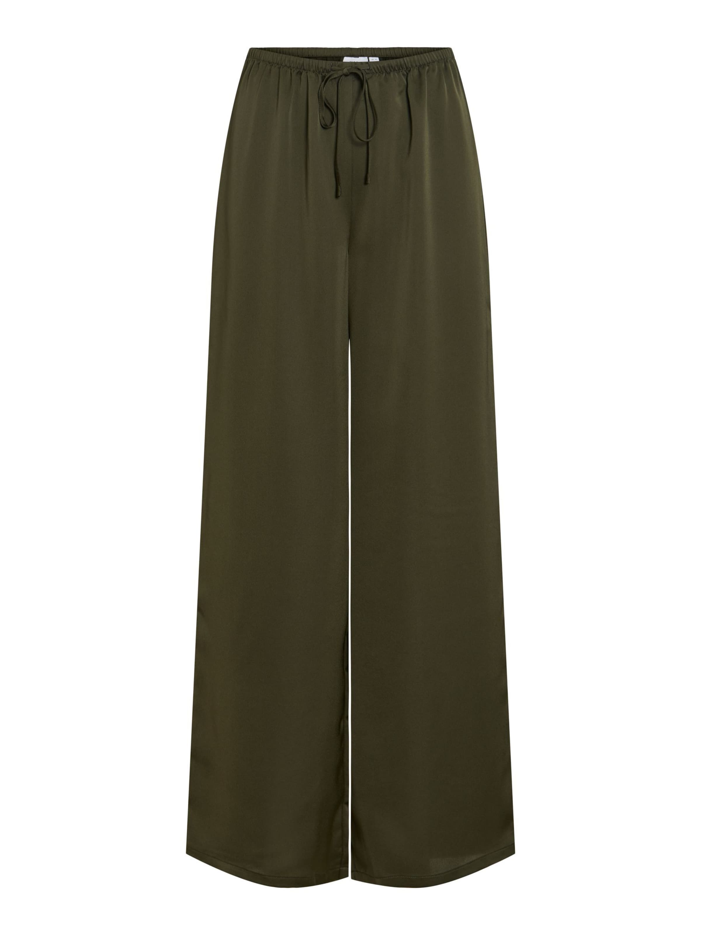 Wide Leg Pantalon 'VIEllette' VILA en vert : devant