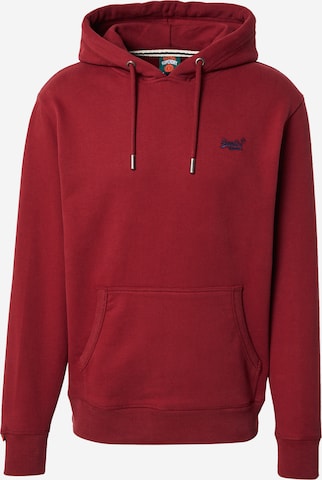 Sweat-shirt 'Essential' Superdry en rouge : devant