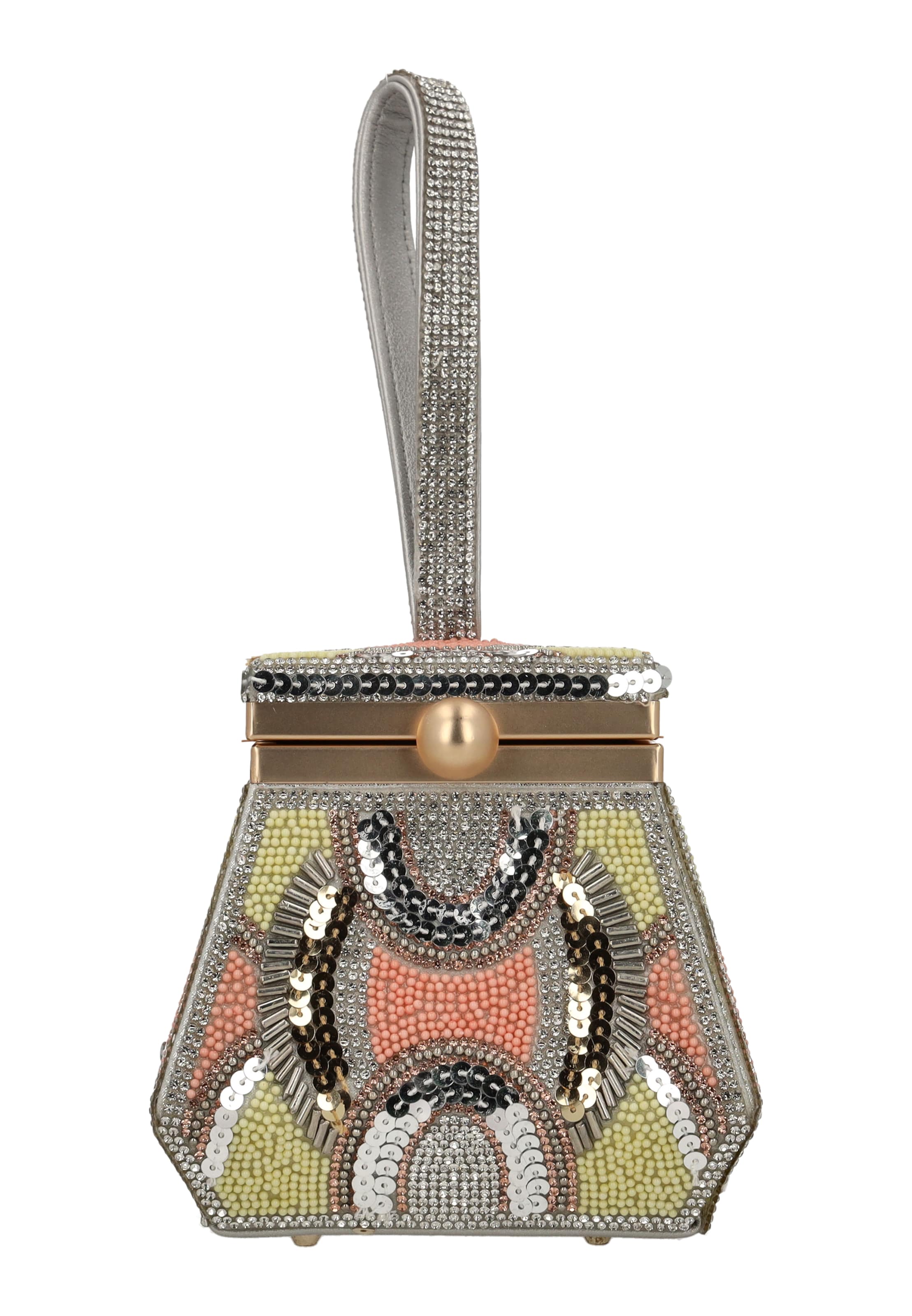 usha FESTIVAL - Bolso de noche en plata: frente