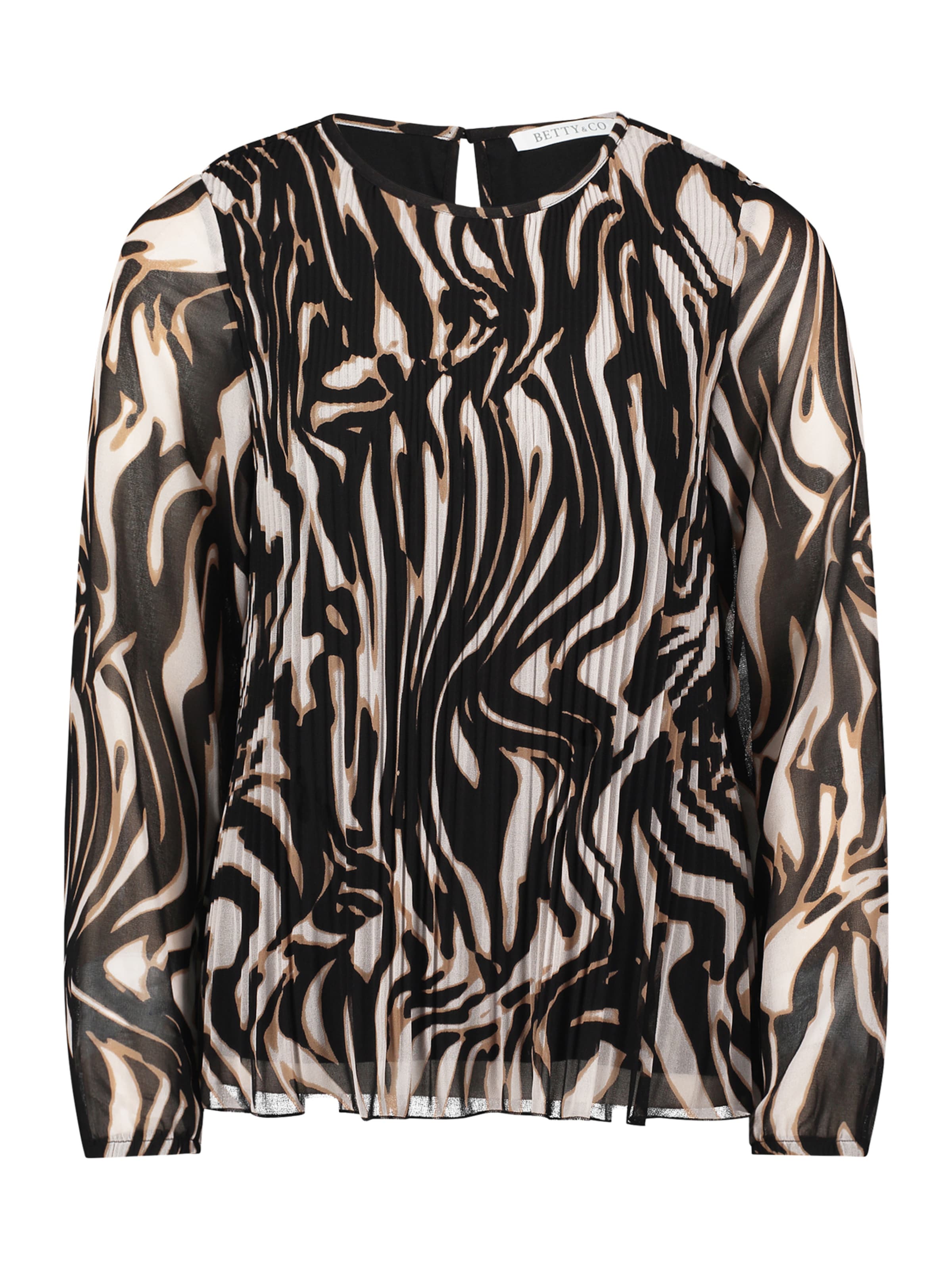 Betty & Co Schlupfbluse mit Plissee in Beige: Vorderseite