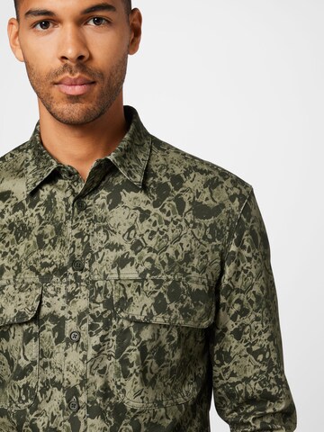 DRYKORN Slim fit Button Up Shirt 'SELED' in Green