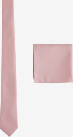 Next Set: Krawatte und Einstecktuch in Pink: Vorderseite