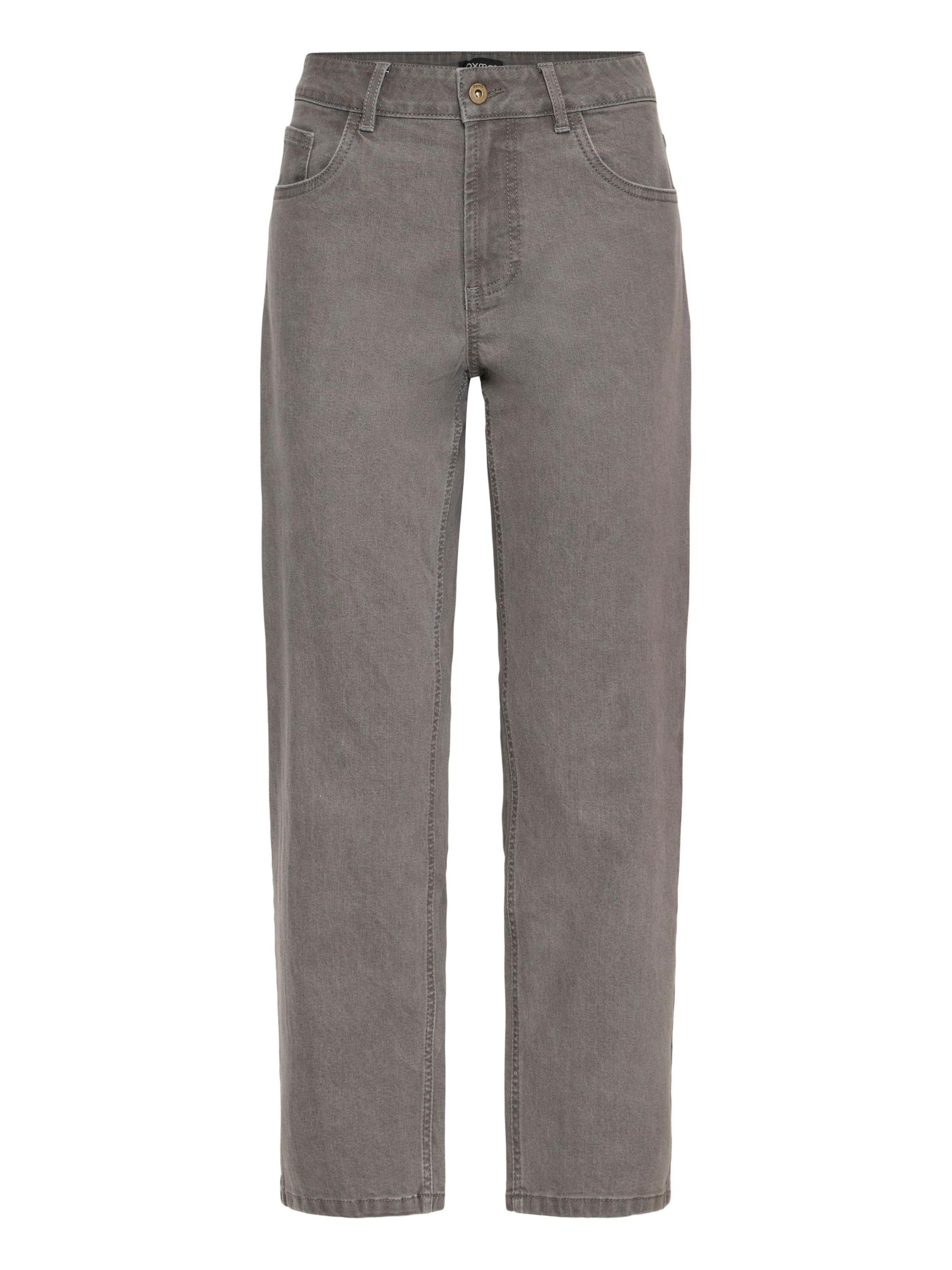 Oxmo - Loosefit Calças de ganga ' OXHELLE MOM JEANS ' em cinzento: frente