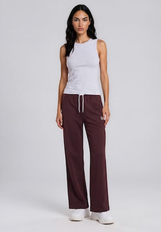 Sergio Tacchini Wide leg Broek 'Donatello' in Bruin