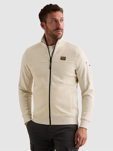 PME Legend Between-season jacket 'Sweatshirt with jacquard pattern and flight pocket' in White