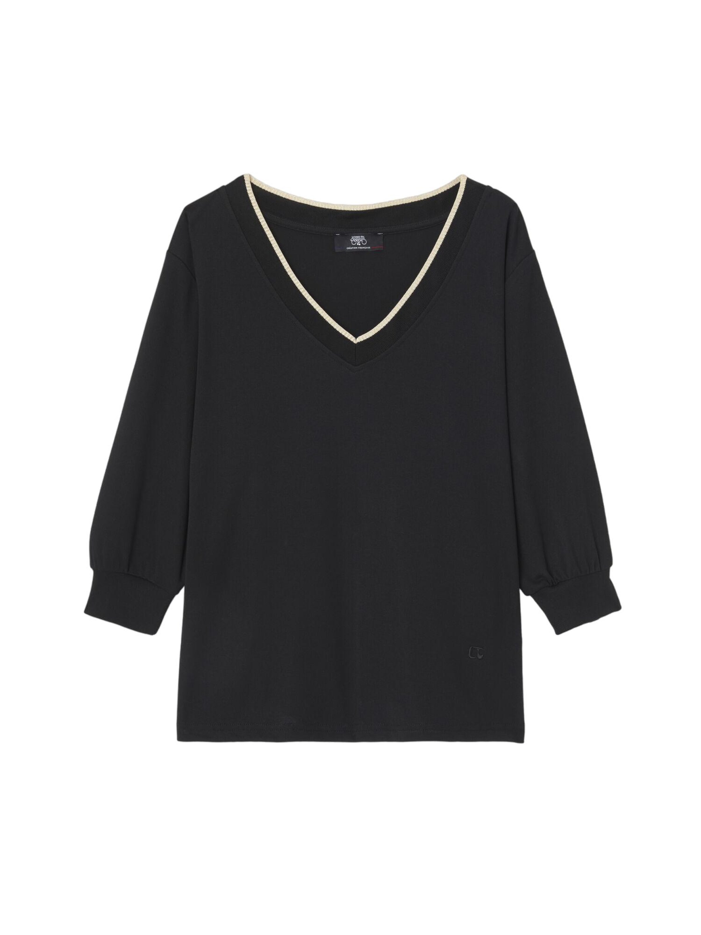 T-shirt 'TICKA' Le Temps Des Cerises en noir : devant