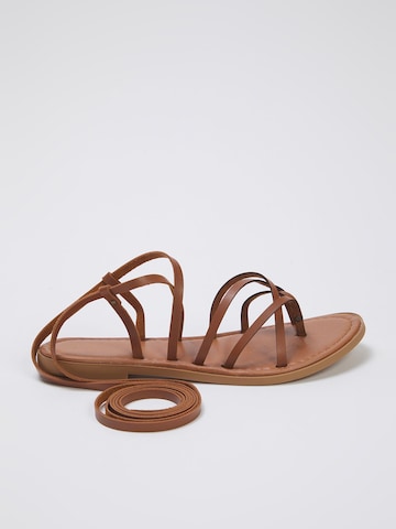 Trendyol T-bar sandals in Brown