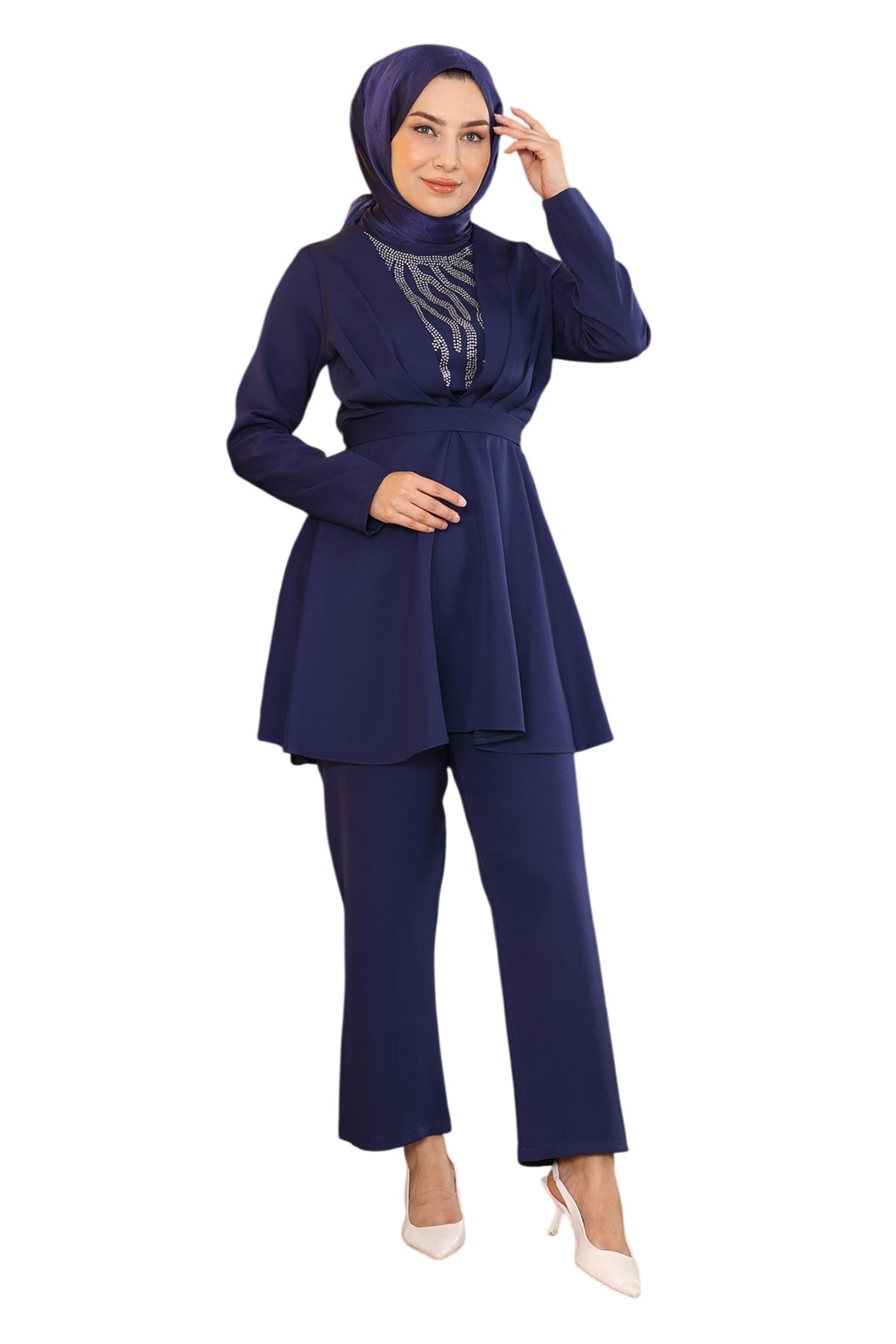 MODAMIHRAM Pantsuit in Blue: front