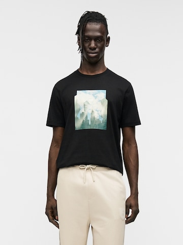 BOSS Koszulka 'Cover' w kolorze czarny: przód