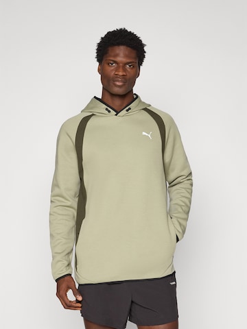 Felpa sportiva 'EVOSTRIPE' di PUMA in verde: frontale