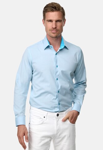 Rusty Neal Slim Fit Hemd in Blau