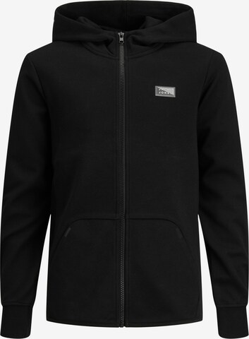 Veste de survêtement Jack & Jones Junior en noir : devant