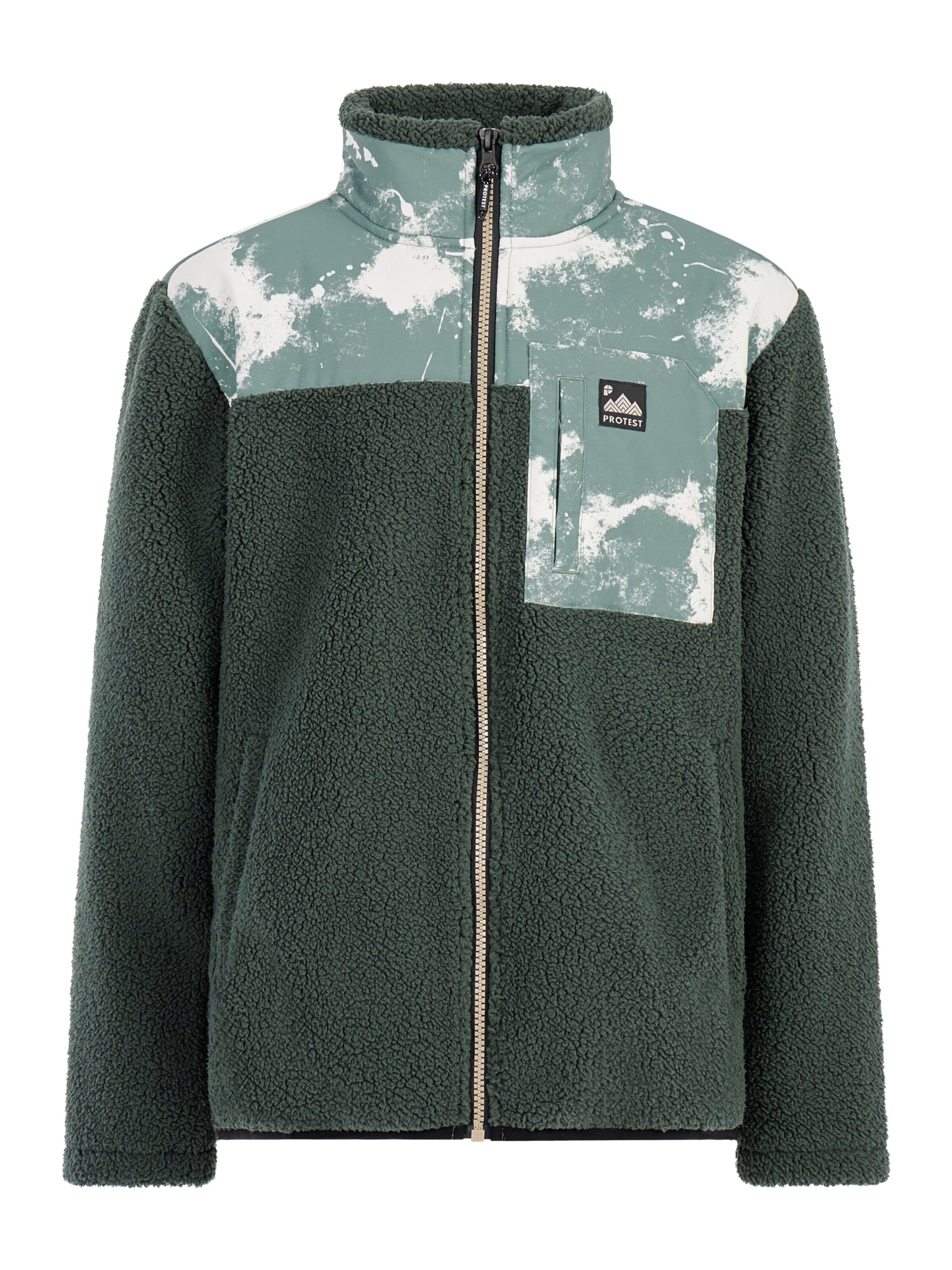 PROTEST Fleecejacke 'PRTBento JR'‌‌‌‌‌‌ in Grün: Vorderseite