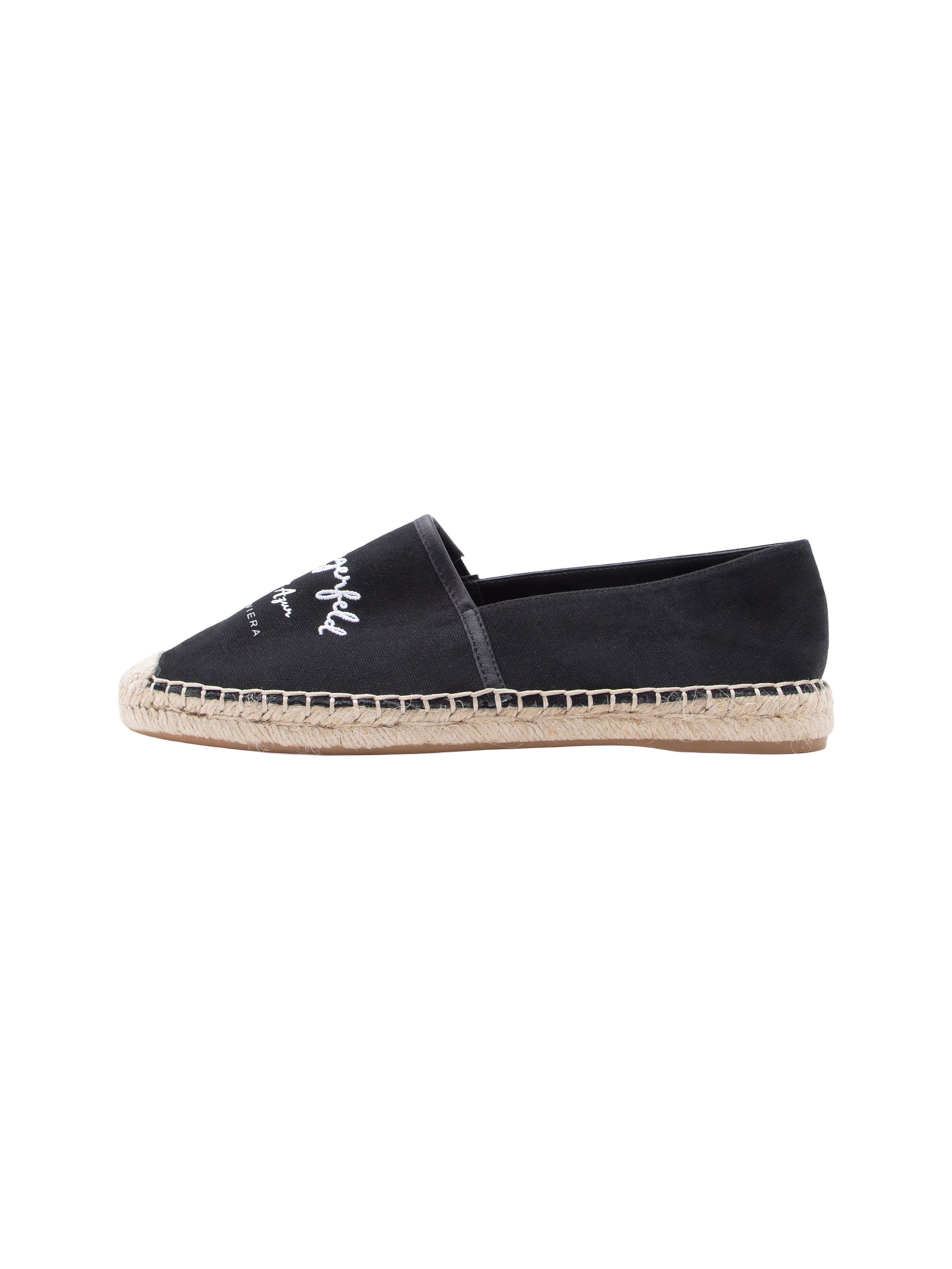 Karl Lagerfeld Espadrilles in Schwarz: Vorderseite