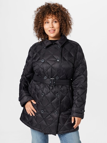 Lauren Ralph Lauren Plus Přechodný kabát – černá: přední strana